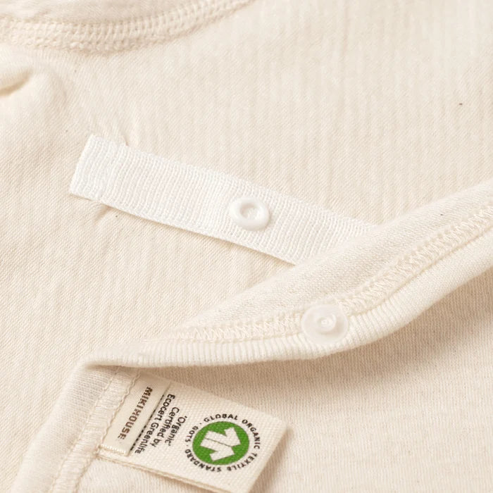 GOTS Organic Cotton Wrap-Front Short Baby Undershirt