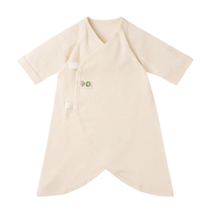 GOTS Organic Cotton Wrap-Front Baby Undersuit