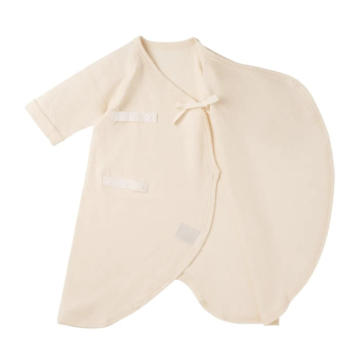 GOTS Organic Cotton Wrap-Front Baby Undersuit