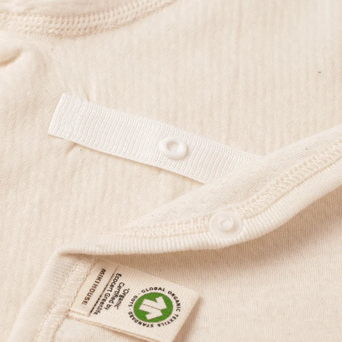 GOTS Organic Cotton Wrap-Front Baby Undersuit