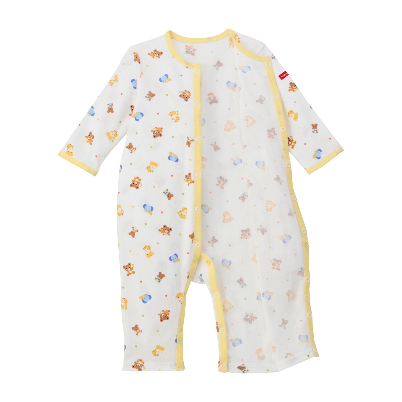 Pucchi & Car Print Front-Opening Baby Bodysuit