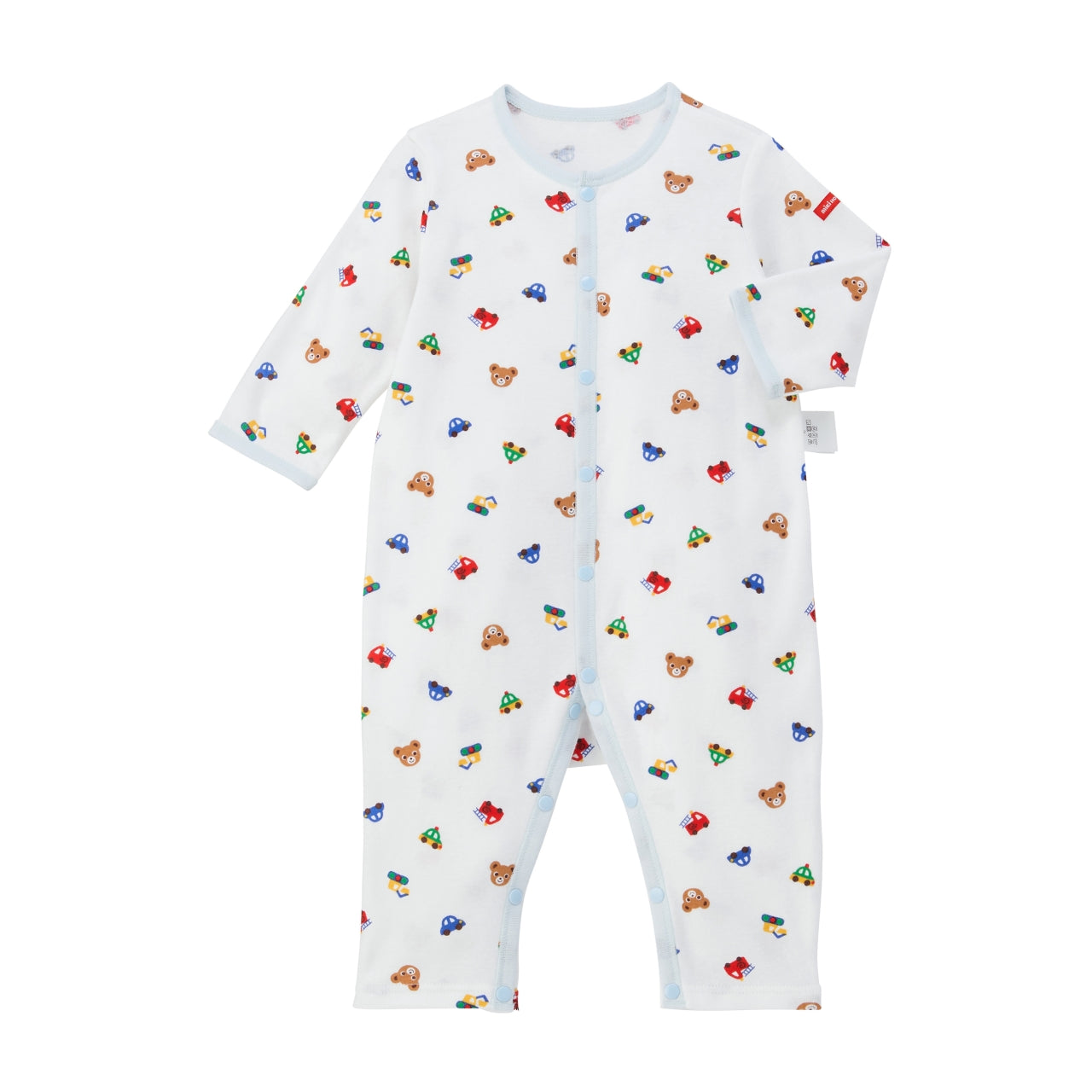 Pucchi & Car Print Front-Opening Baby Bodysuit