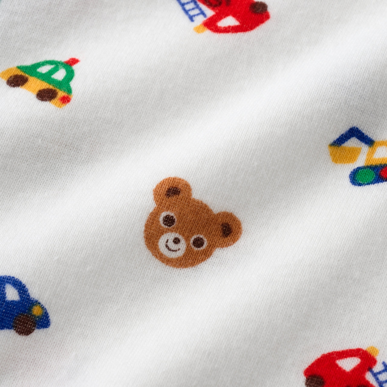 Pucchi & Car Print Front-Opening Baby Bodysuit