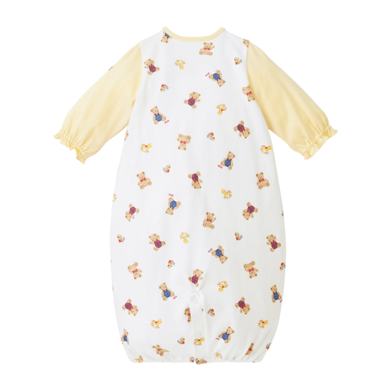 MIKI HOUSE Bear Convertible Newborn Coverall