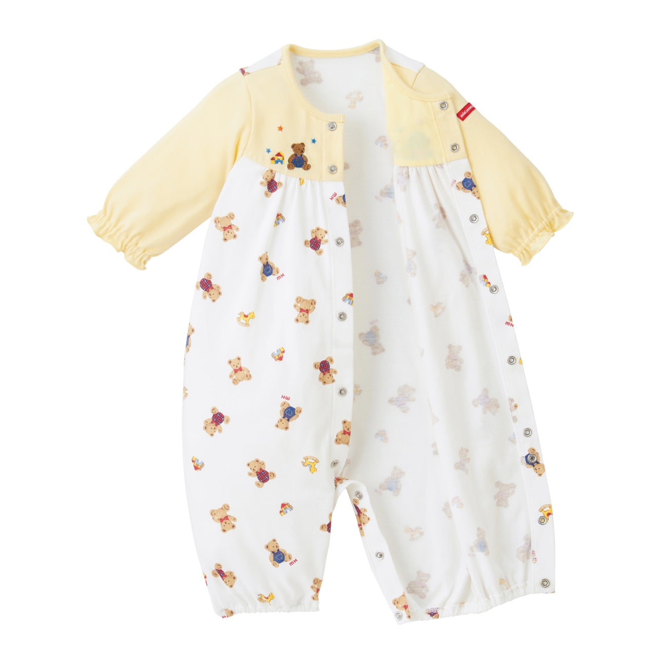 MIKI HOUSE Bear Convertible Newborn Coverall