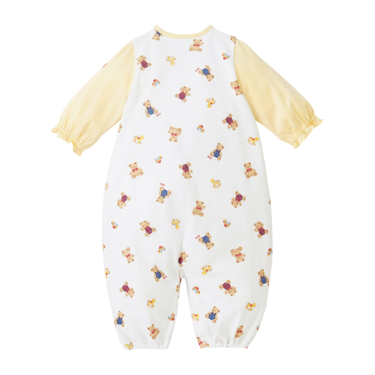 MIKI HOUSE Bear Convertible Newborn Coverall