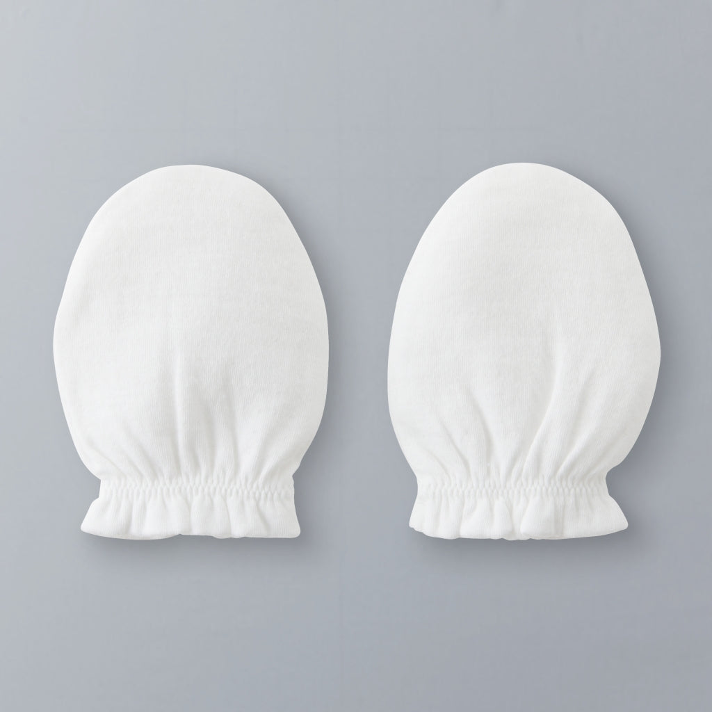 Sea Island Cotton Knit-Gauze Baby Mittens