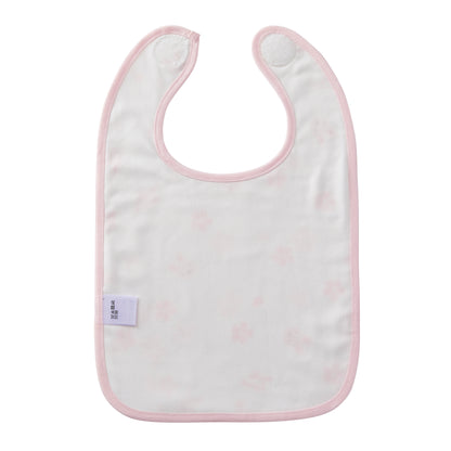 Double Weave Gauze Bib with Lining - Cherry blossom motif