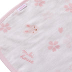 Double Weave Gauze Bib with Lining - Cherry blossom motif