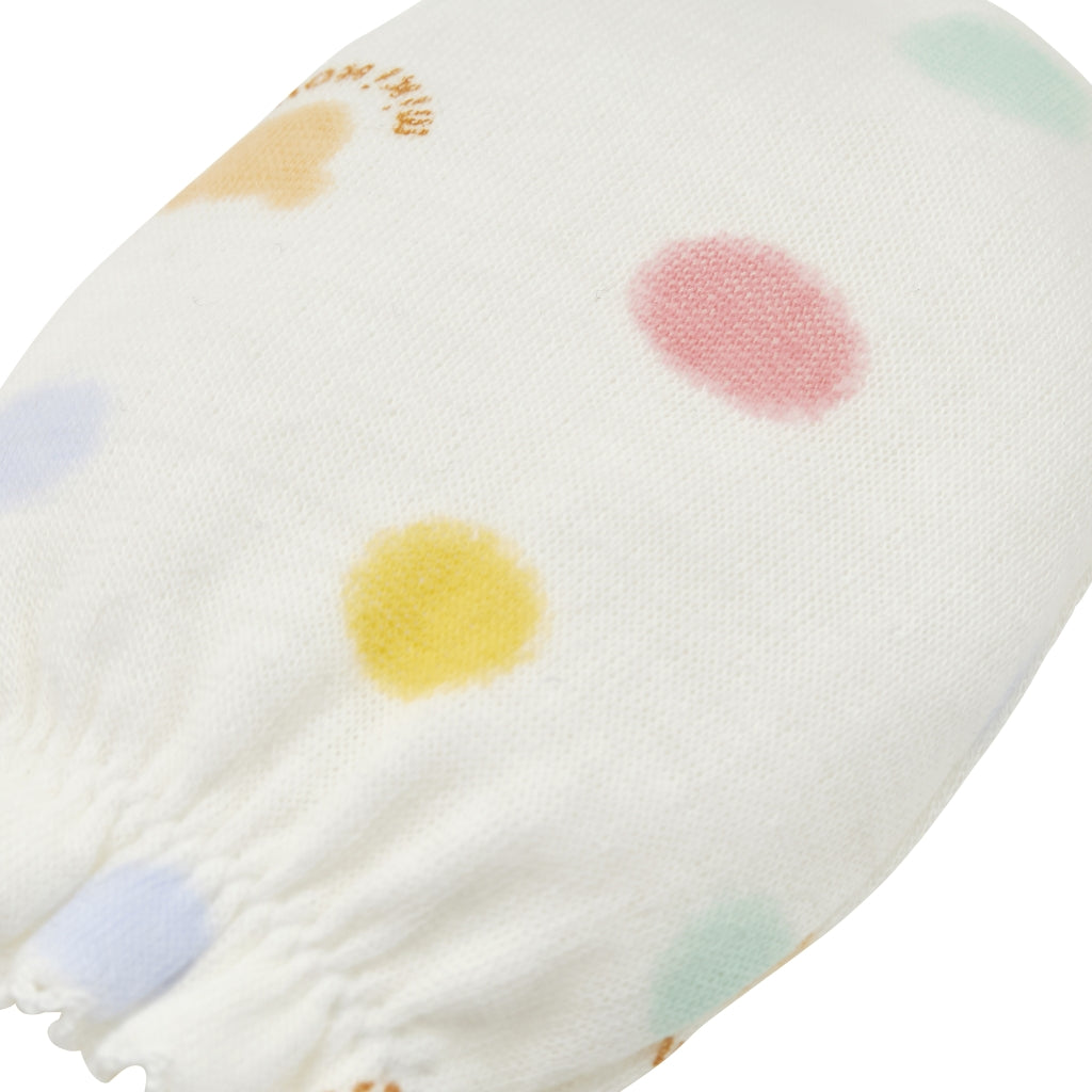 PureVeil Newborn Mittens – Multicolour Dots