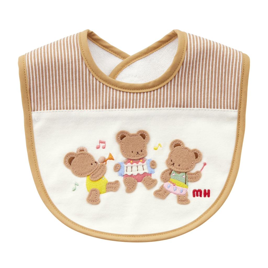 Miki House Bear Melody Bib