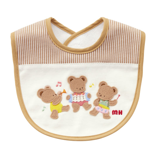 Miki House Bear Melody Bib