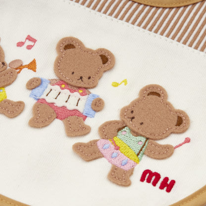 Miki House Bear Melody Bib