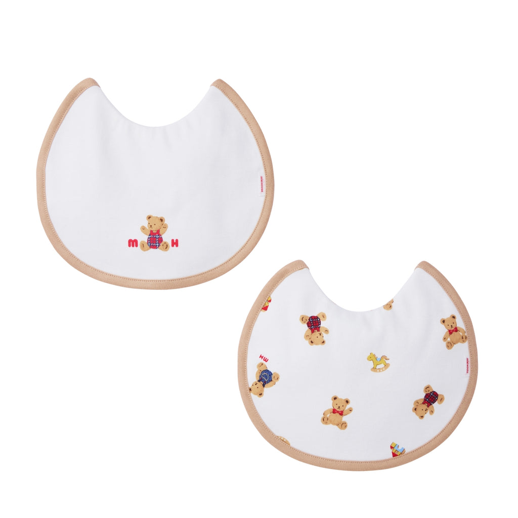 MIKI HOUSE Bear Nursing Bib Set