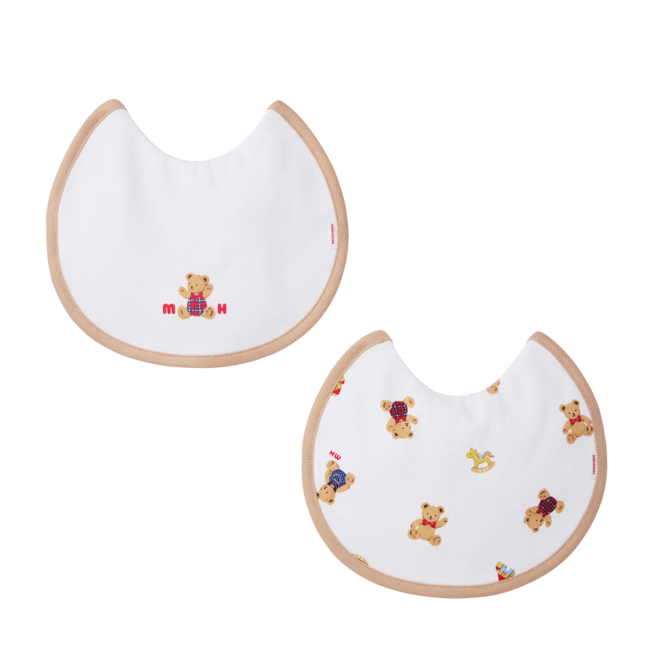 MIKI HOUSE Bear Nursing Bib Set