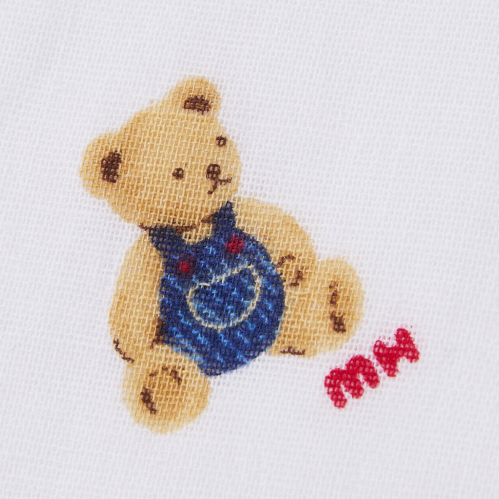 MIKI HOUSE Bear Large Gauze Bib