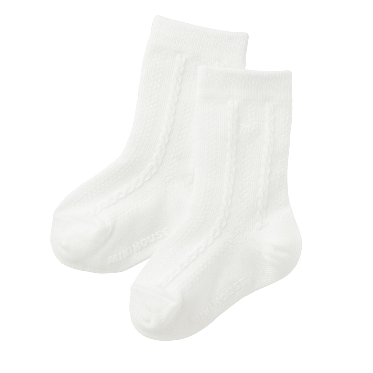 Classic Cable-Knit Baby Socks