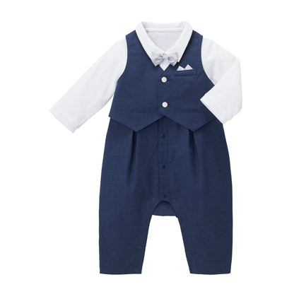 Tuxedo-Style Coverall Set