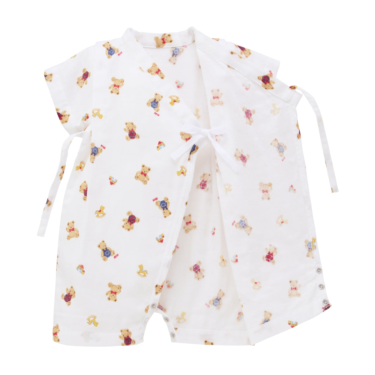 MIKI HOUSE Bear Collection Double Gauze Jinbei All