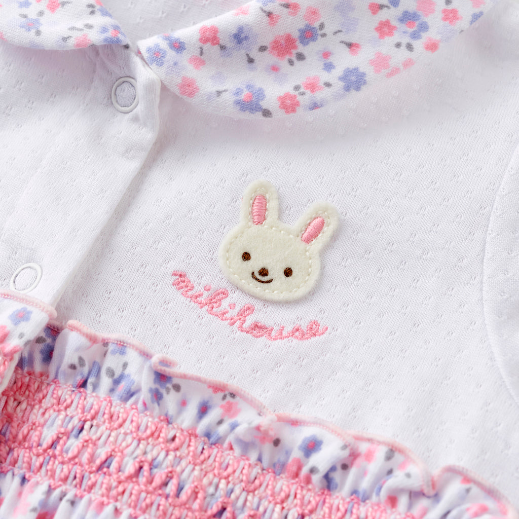 Baby Bunny and Floral Pattern Playsuit