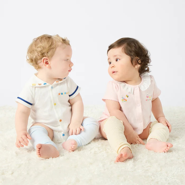Lace-Collar Short-Sleeved Baby Bodysuit
