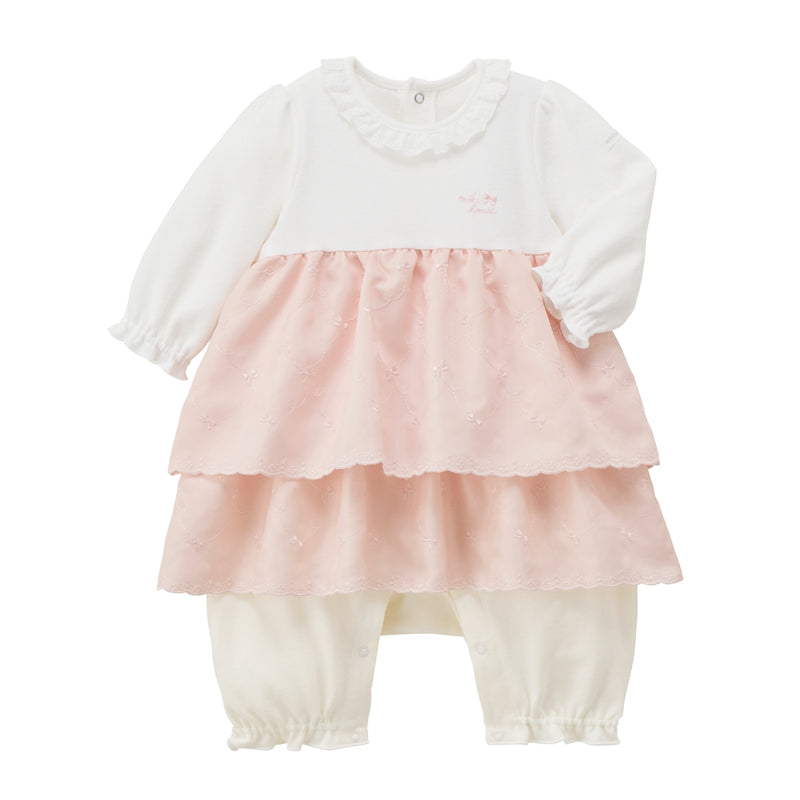 Baby Girls’ Embroidered Lace Occasion All-in-One