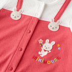 Bunny Motif Overall-Style Coverall
