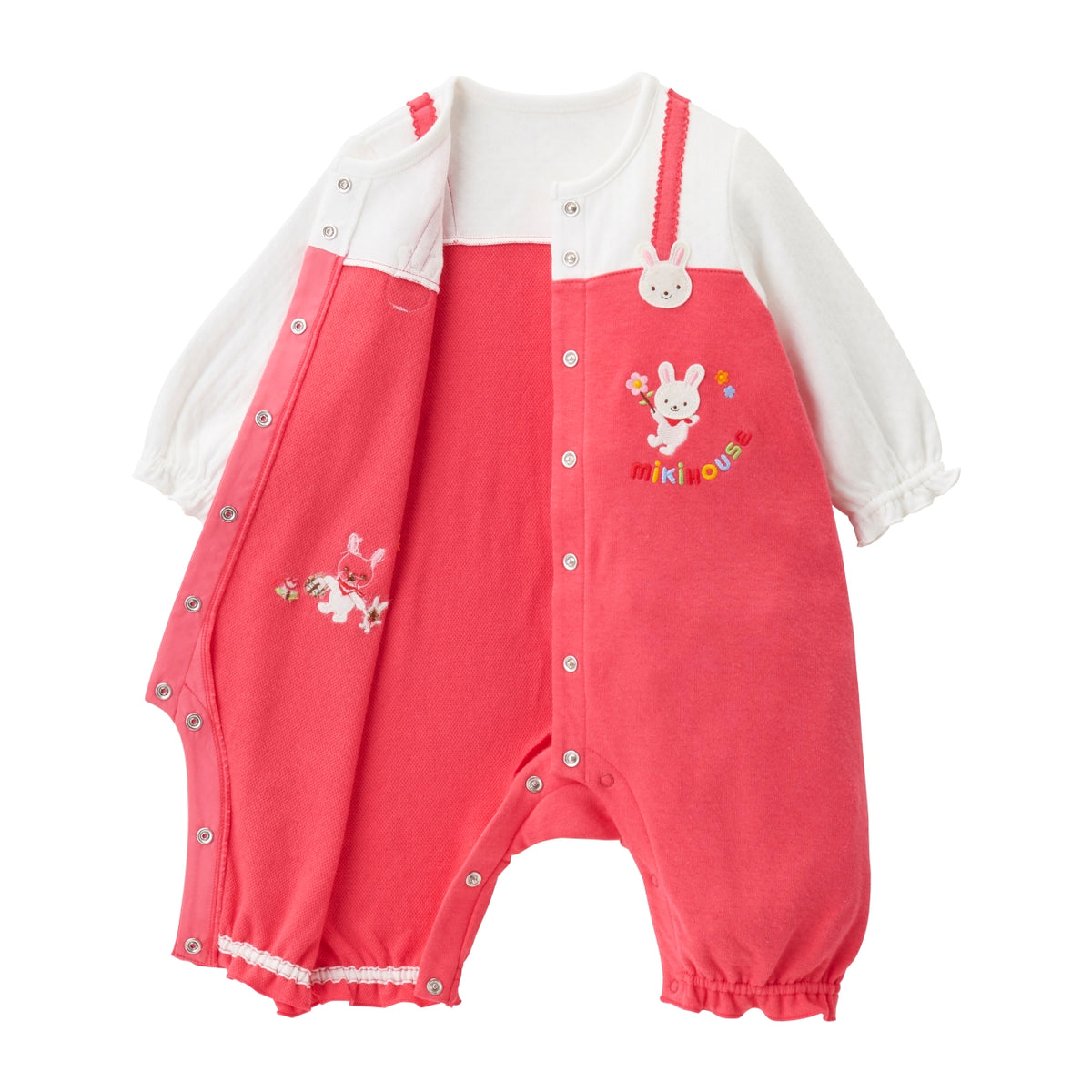 Bunny Motif Overall-Style Coverall