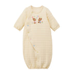 Bear Embroidered Knit-Quilt 2-Way Coverall