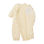 Bear Embroidered Knit-Quilt 2-Way Coverall