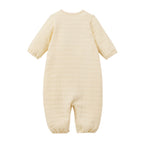 Bear Embroidered Knit-Quilt 2-Way Coverall
