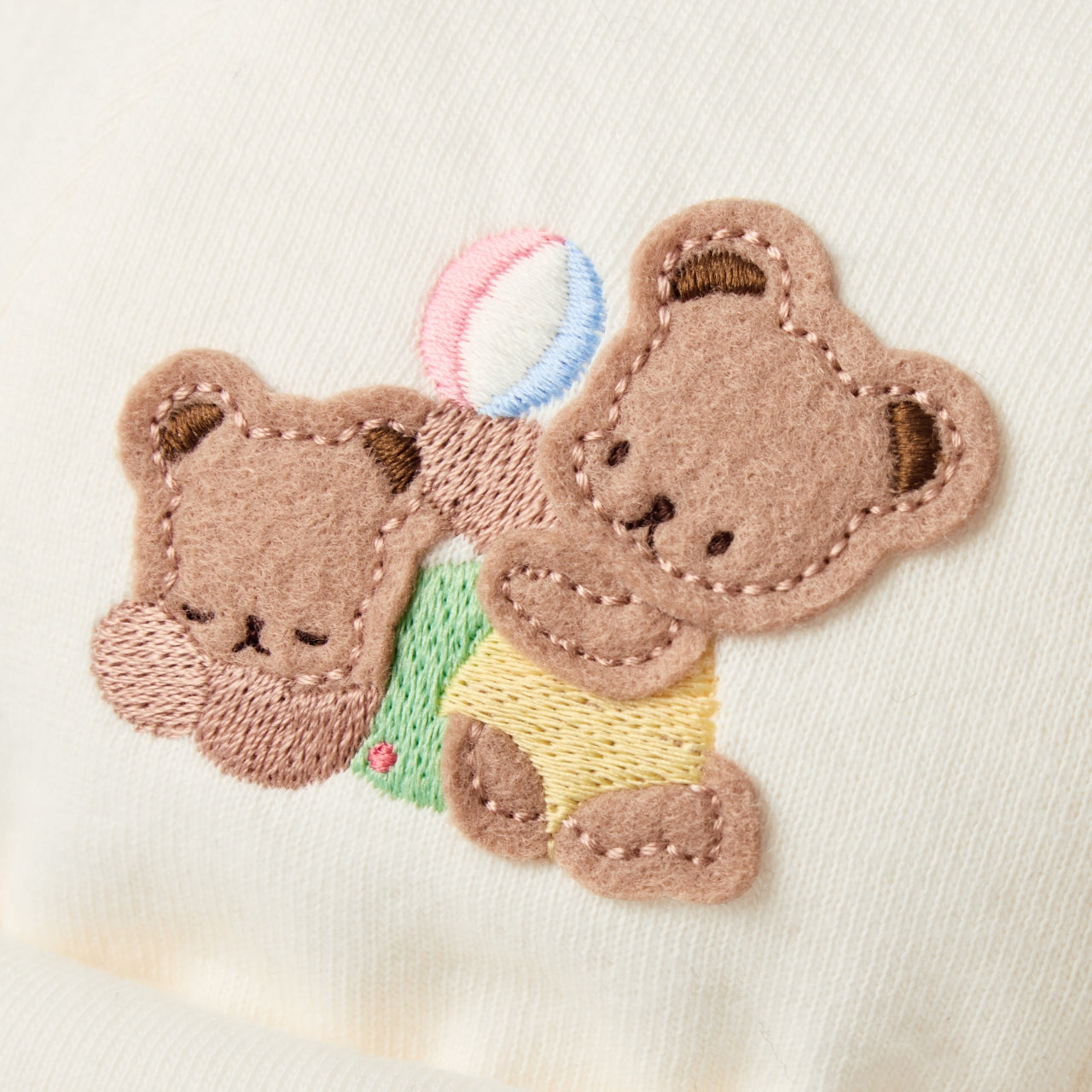 MIKI HOUSE Bear-Ear Double-Layer Cotton Baby Hat