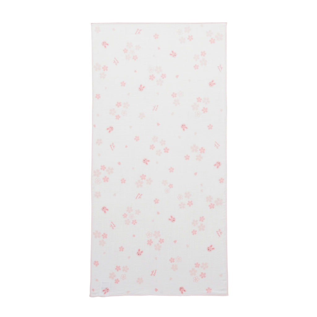 Two-Piece Gauze Towel Set (Sakura and Flowers motif)