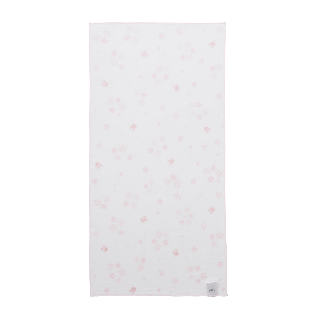 Two-Piece Gauze Towel Set (Sakura and Flowers motif)