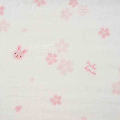 Two-Piece Gauze Towel Set (Sakura and Flowers motif)