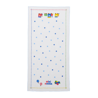 Two-Piece Gauze Towel Set (Stars and Mount Fuji motif)