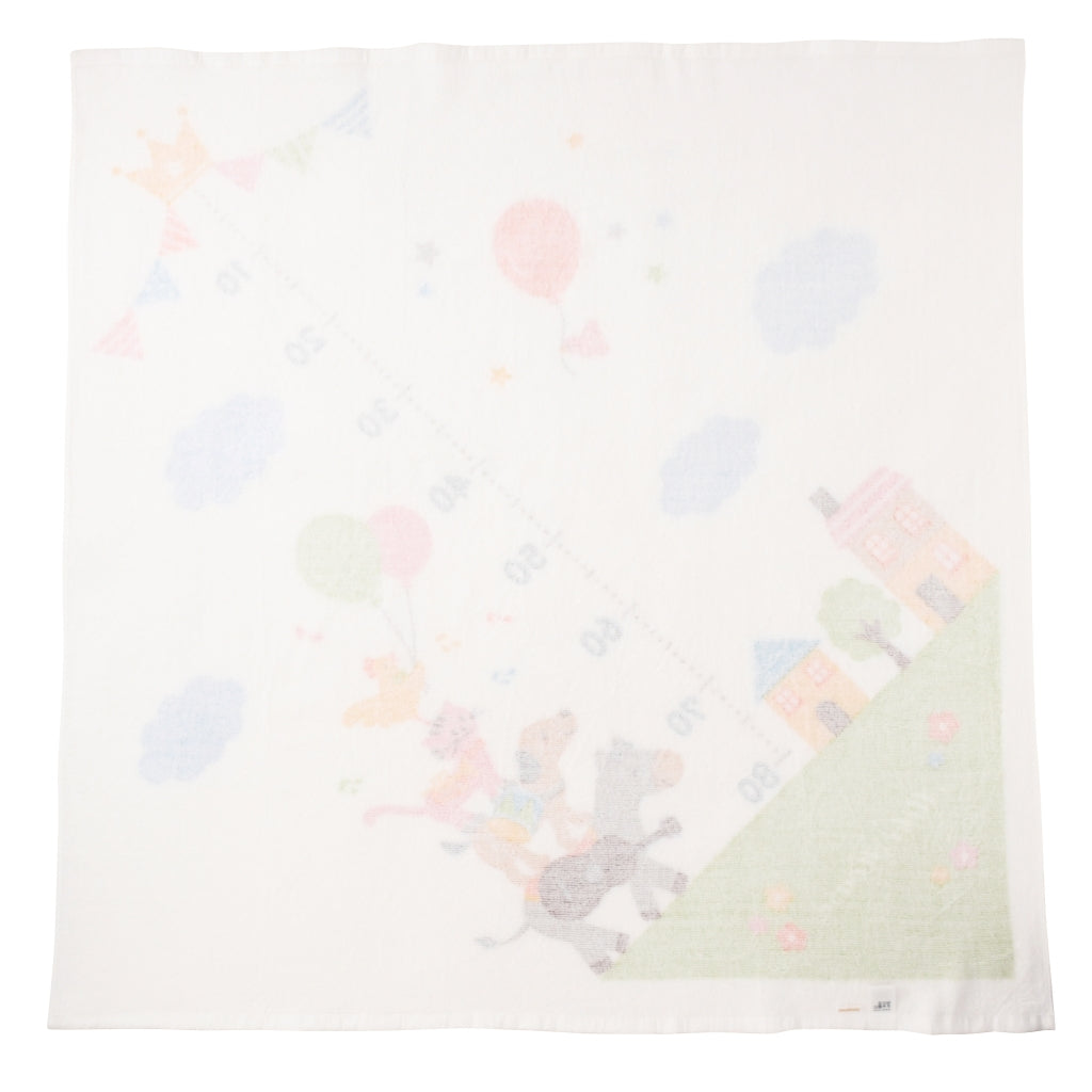 Soft Touch Gauze Baby Bath Towel with Growth Chart Design