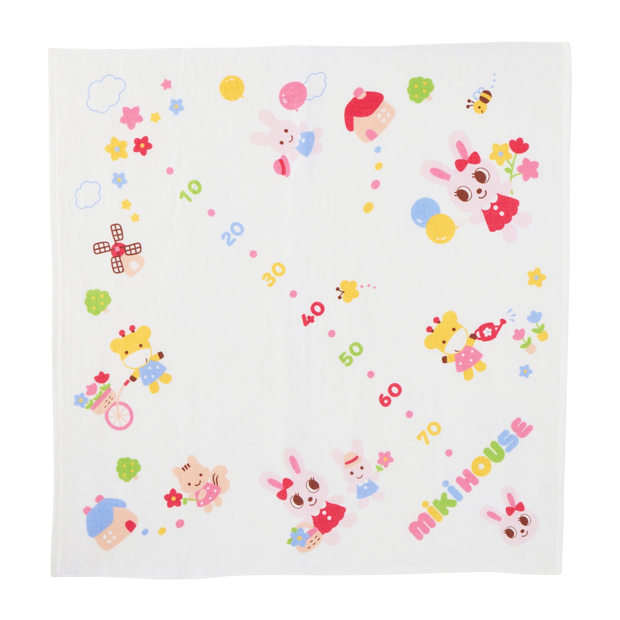 Pucchi & Usako Growth Chart Gauze Bath Towel