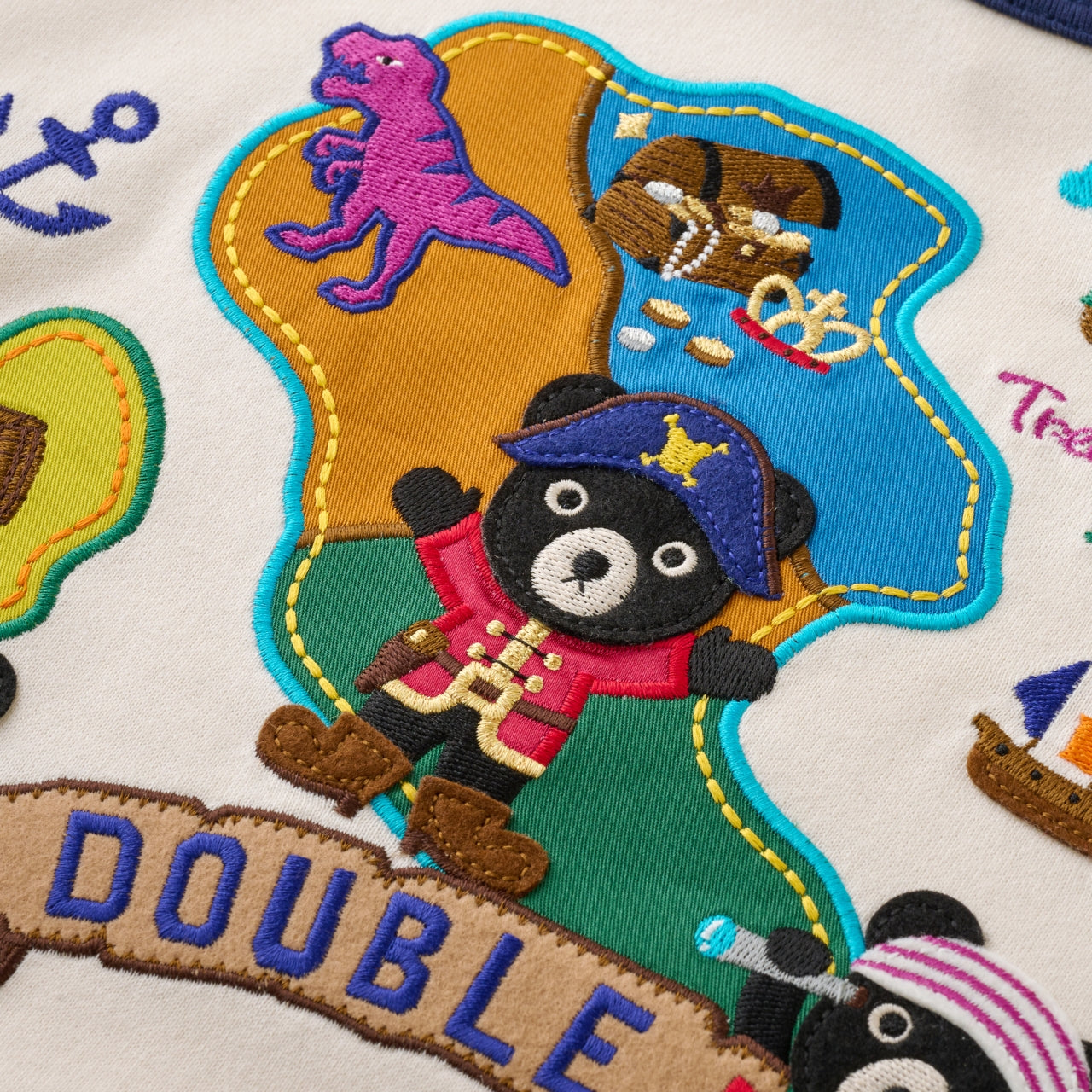 Double_B "Dino-Pirate Adventure" Short-Sleeve T-Shirt