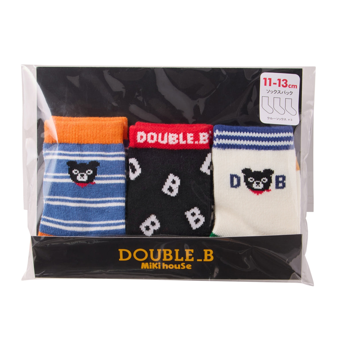 D-Basic 3-Pack Crew Socks (11-21cm)