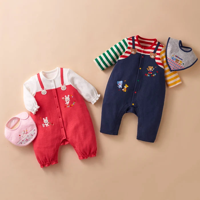 Bunny Motif Overall-Style Coverall
