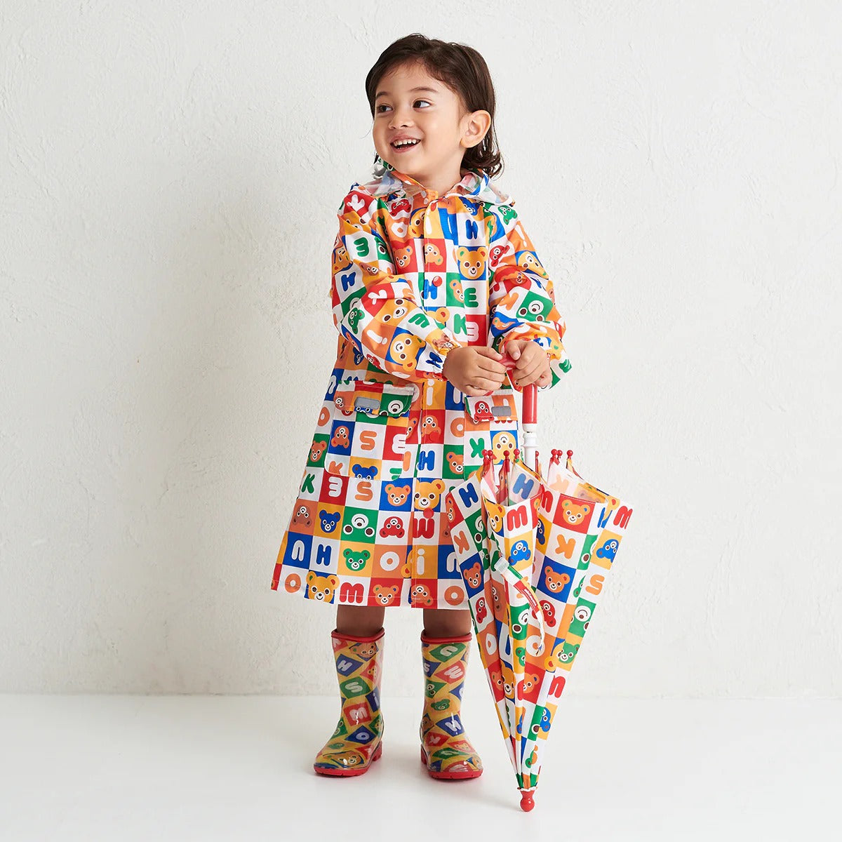 Pucchi Colour-Block Rain Coat