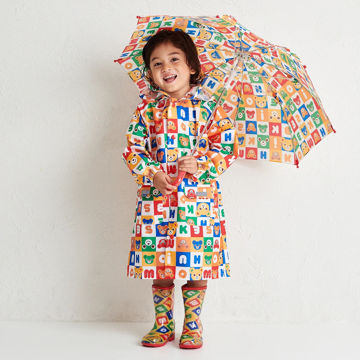 Pucchi Colour-Block Rain Coat