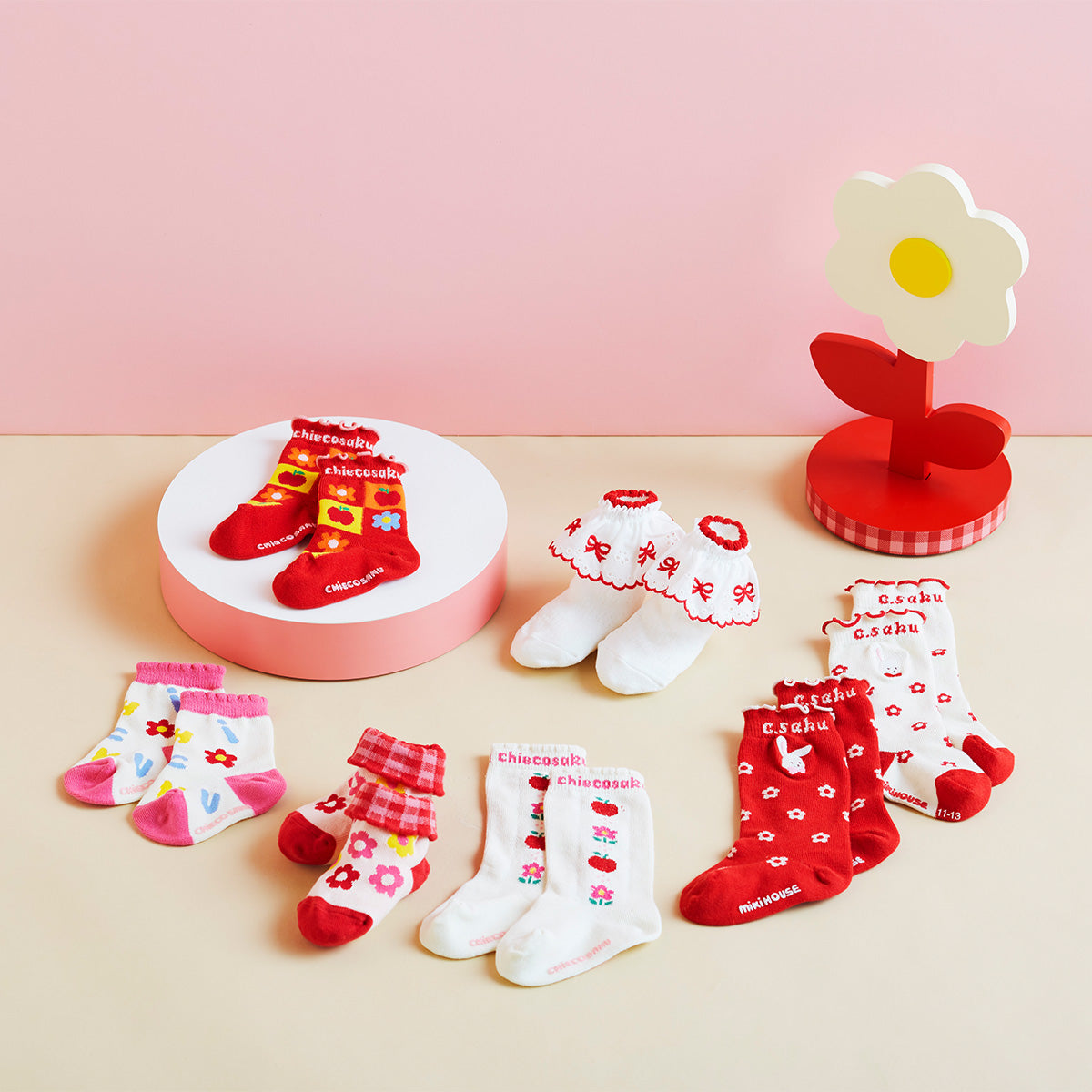 Chieco Saku Floral Baby Socks