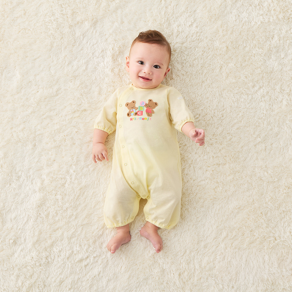 Lightweight Tuck Pique Newborn Shortall
