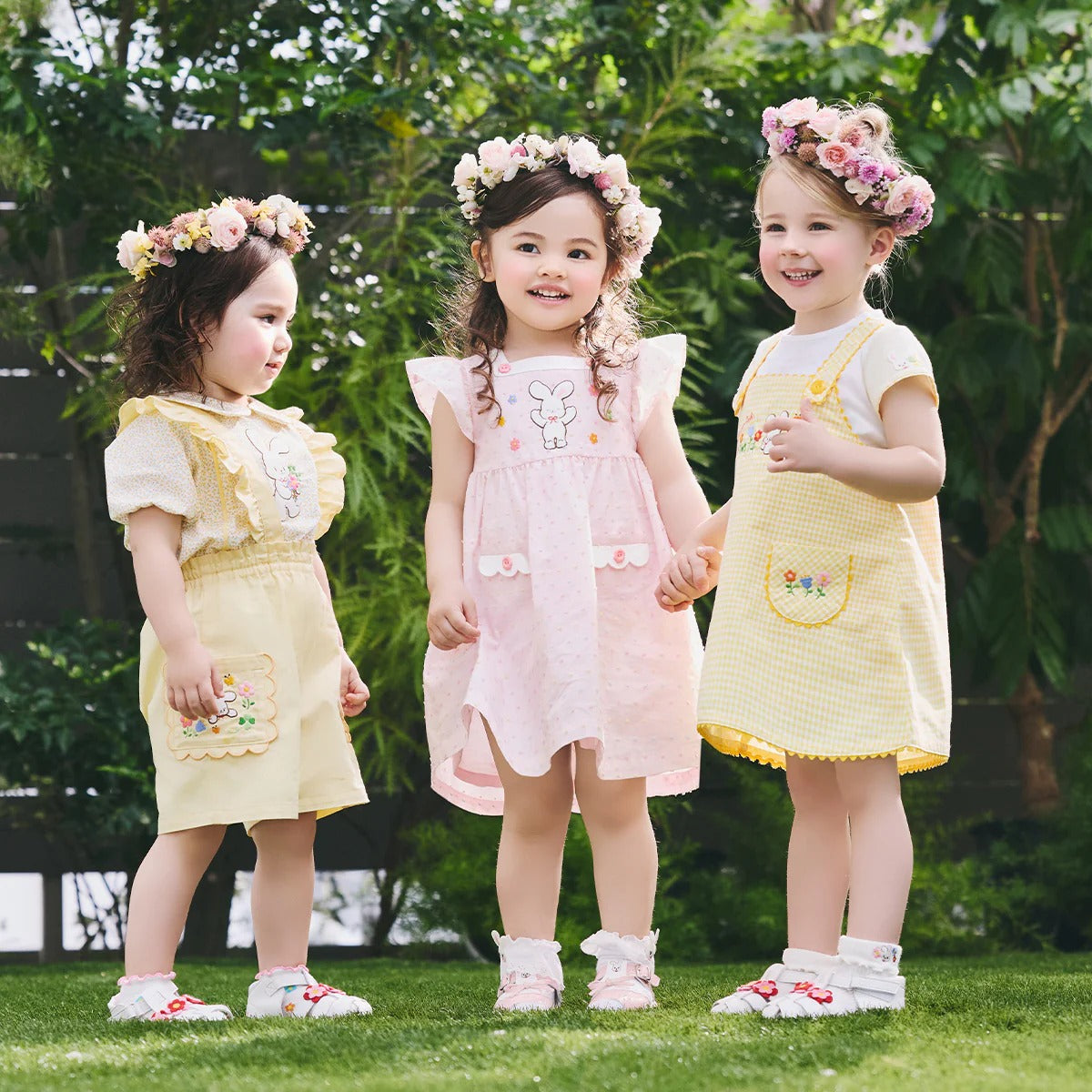 Chieco Saku Lucky Clover Gingham Jumper Skirt