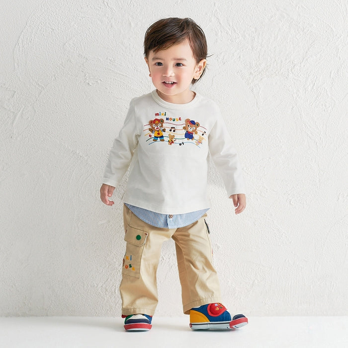 Layered Stripe Hem Long-Sleeve T-Shirt