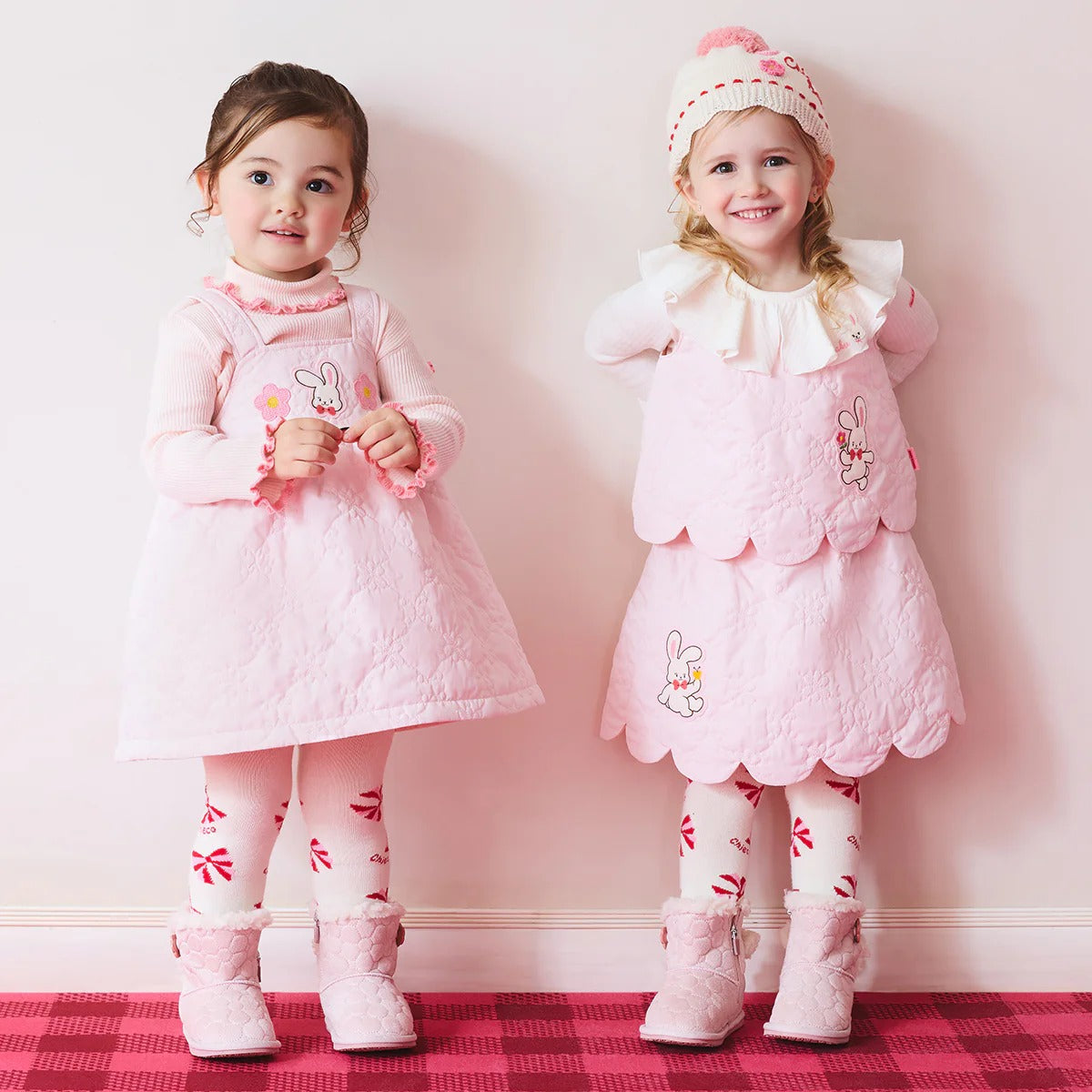 Flower Quilted Mouton Boots