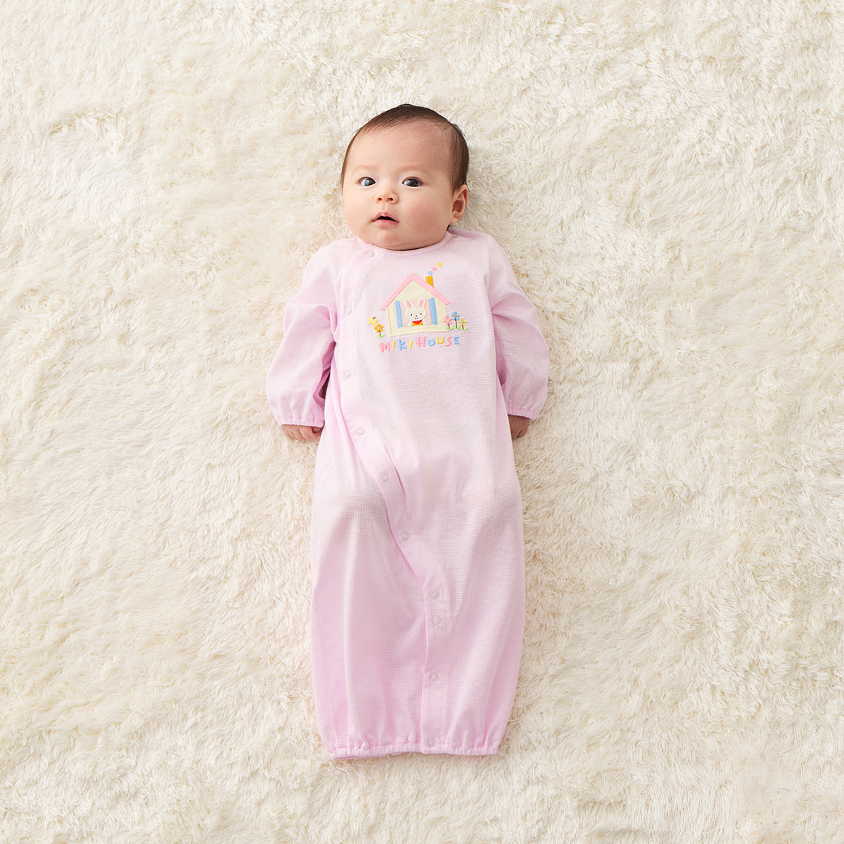Convertible Newborn Tuck Piqué Coverall
