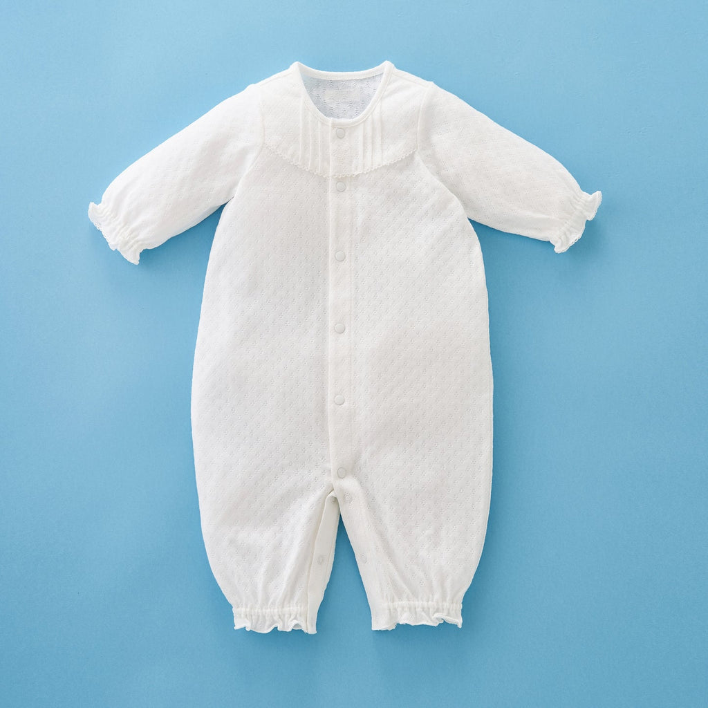 Newborn Year-Round Organdy Ceremony Dress Set (3-Piece / Size 50-70cm)